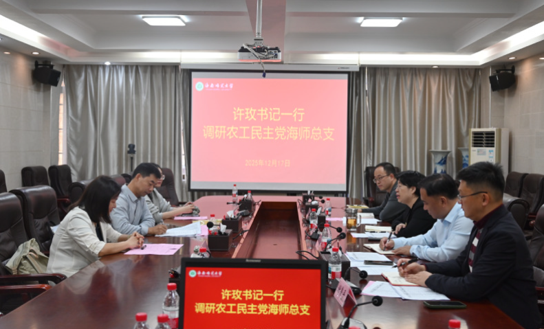 许玫到农工民主党星空游戏官方总支调研座谈