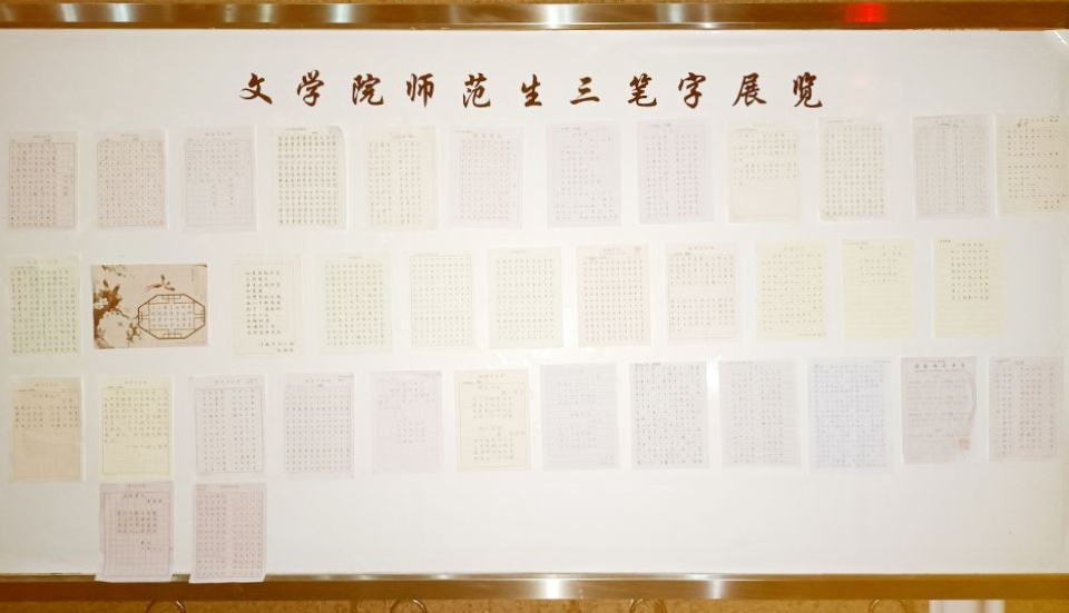 练一手好字，育一代英才——记文学院三笔字每周展示活动