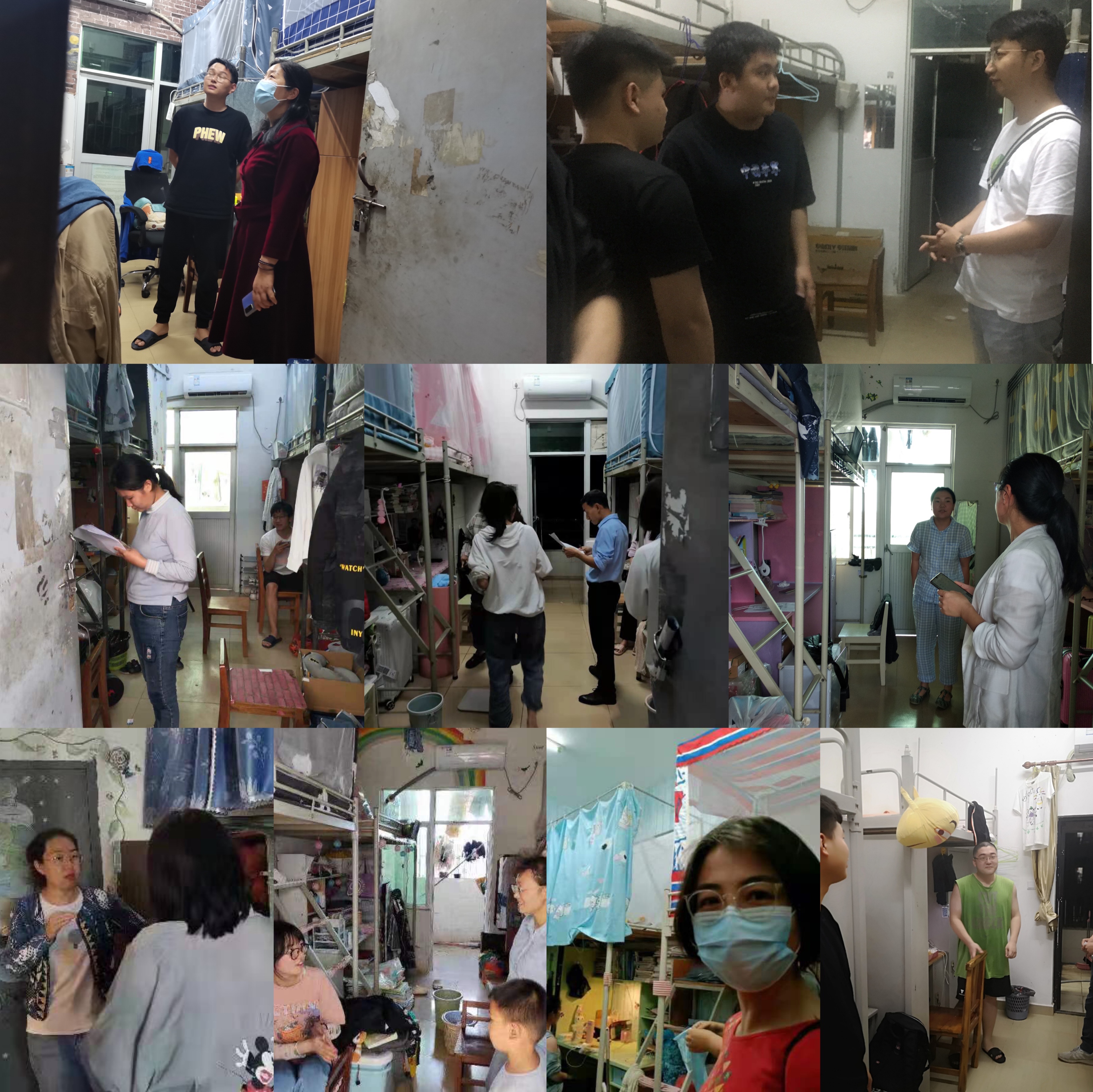 学院领导老师新学期走访学生宿舍